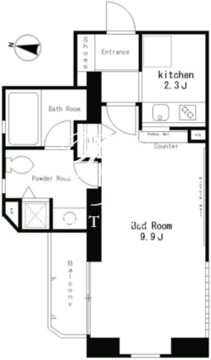 パークアクシス西麻布ステージ 701 間取り図