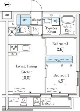 ラティエラ品川西大井 116 間取り図