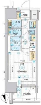 ディームス品川南大井 1311 間取り図