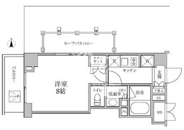 レジディア神楽坂2 502 間取り図