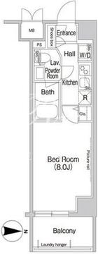 コンフォリア新宿 405 間取り図