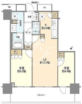 ザ・タワー十条 1202 間取り図