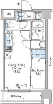 プライムブリス中野新橋 103 間取り図