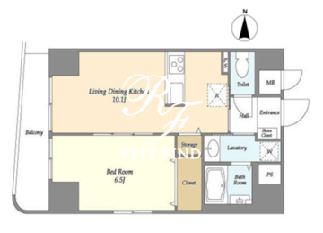 ＩＳＭ御茶ノ水 1101 間取り図