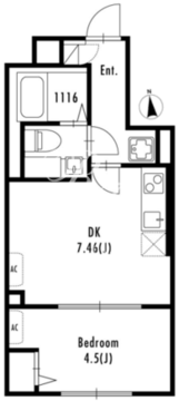 グランパセオ北新宿 201 間取り図
