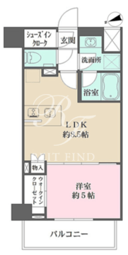 ザ・パークワンズ山吹神楽坂 405 間取り図