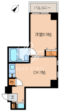 レジディア日本橋人形町 504 間取り図