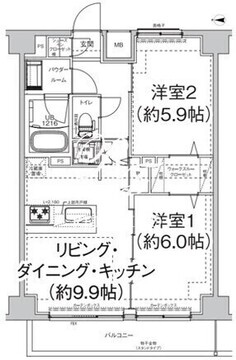 エルフォルテ東日暮里 702 間取り図