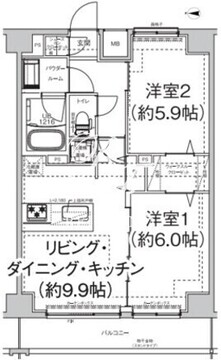 エルフォルテ東日暮里 510 間取り図