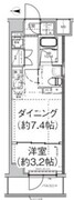 エルフォルテ東日暮里 411 間取り図
