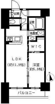 パークキューブ東品川 410 間取り図