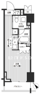 レジディア渋谷 702 間取り図