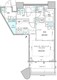 パークタワー勝どき S-4507 間取り図