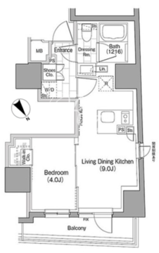 ザ・パークハビオ品川戸越 601 間取り図