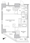 プラウドフラット浅草橋2 1104 間取り図