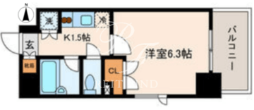 ステーションフロント両国 1103 間取り図