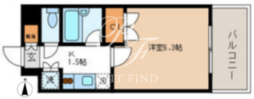 ステーションフロント両国 1102 間取り図