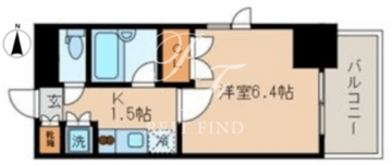 ステーションフロント両国 701 間取り図