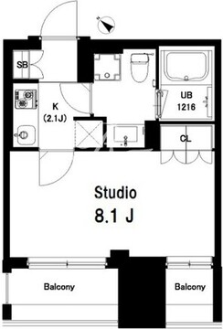 中目黒ウエスト 302 間取り図