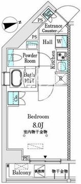 市谷仲之町ビューアパートメント 501 間取り図