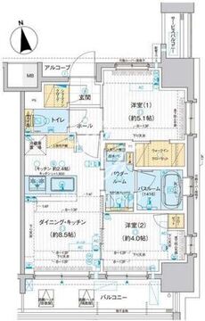 エスタート品川南大井 1110 間取り図