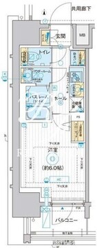 エスタート品川南大井 301 間取り図