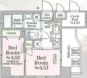 ティモーネ羽田エアポート 1003 間取り図 ?>