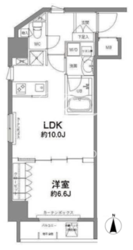 コンフォリア新宿御苑2 1201 間取り図