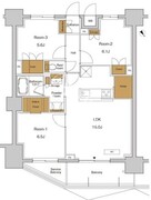 RJRプレシア東十条ガーデン 1014 間取り図