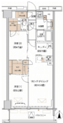 プライムネクサス大森北 702 間取り図