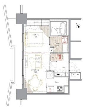 ラサンテ五反田 1002 間取り図
