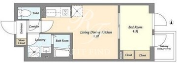 ウェルスクエア東高円寺 302 間取り図