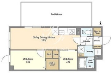 ウェルスクエア東高円寺 305 間取り図