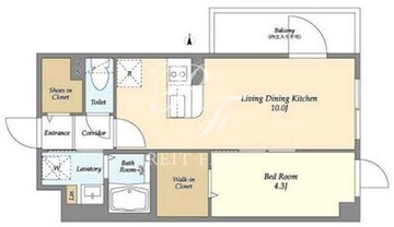 ウェルスクエア東高円寺 301 間取り図
