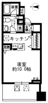 レジディア四谷三丁目 705 間取り図