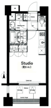 コンフォリア麻布十番 505 間取り図