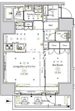 ルミード南千住 1004 間取り図