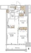 パークアクシス新宿百人町 404 間取り図
