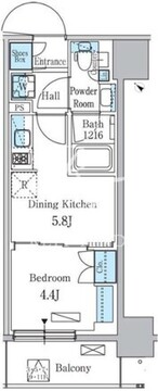 パークアクシス板橋本町ステーションゲート 1106 間取り図