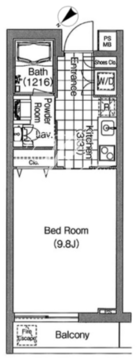 コンフォリア早稲田 319 間取り図