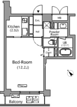 パークキューブ学芸大学 305 間取り図