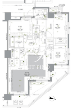 ドゥーエ早稲田 1004 間取り図