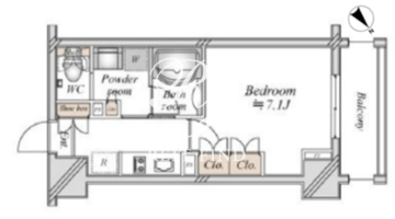 ラドゥセール巣鴨 903 間取り図