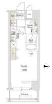 アーバネックス秋葉原イースト2 801 間取り図
