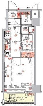 ハーモニーレジデンス浅草 403 間取り図