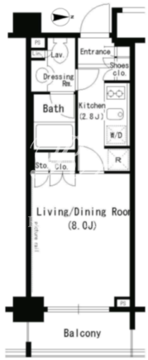 パークアクシス浜松町 203 間取り図