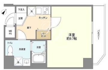 ドゥーエ上野池之端 406 間取り図