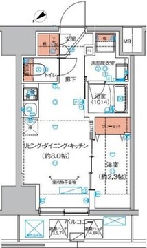 ハーモニーレジデンス巣鴨山手インサイド 103 間取り図