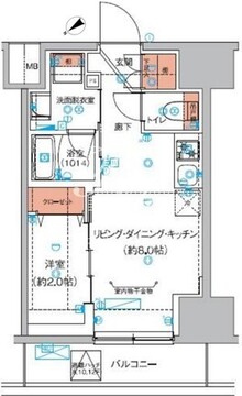 ハーモニーレジデンス巣鴨山手インサイド 1102 間取り図