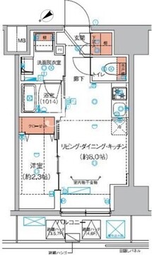 ハーモニーレジデンス巣鴨山手インサイド 202 間取り図